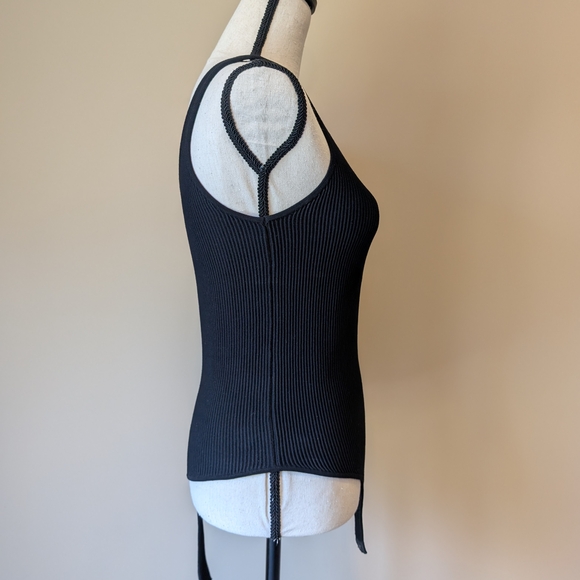 Black Ribbed Tank Bodysuit - Picture 3 of 6